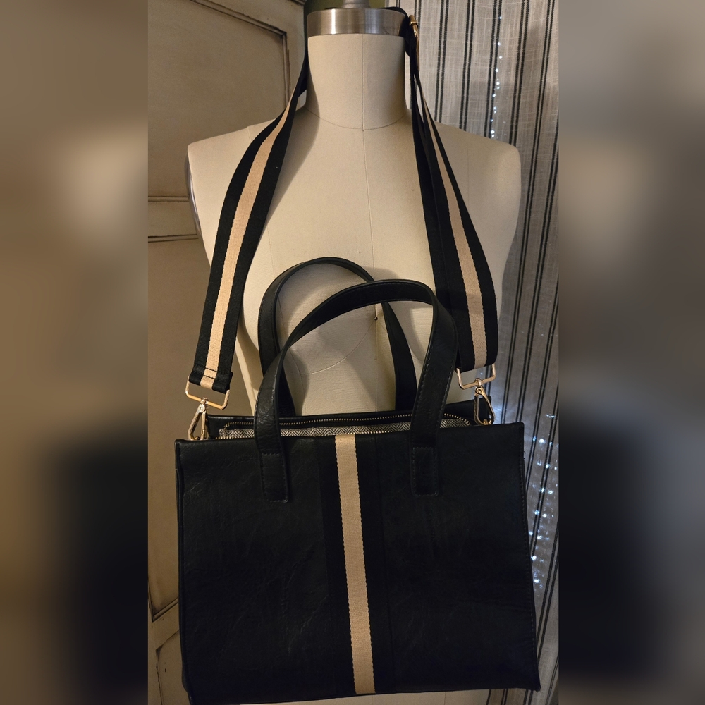Mini Vegan Leather Tote/Crossbody